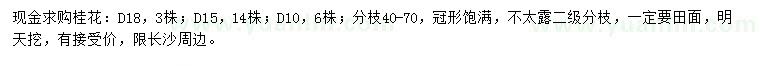 求購地徑10、15、18公分桂花