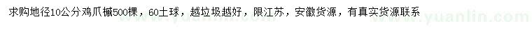 求購地徑10公分雞爪槭