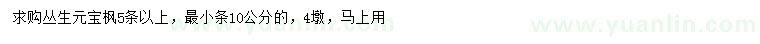 求購叢生元寶楓