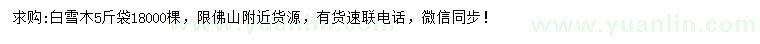 求購(gòu)白雪木