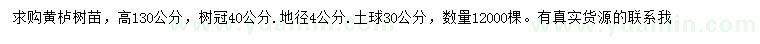 求購地徑4公分黃櫨