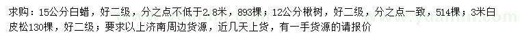 求購白蠟、楸樹、白皮松