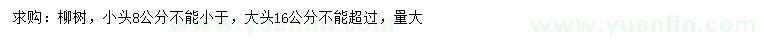 求購(gòu)柳樹(shù)