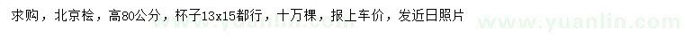 求購高80公分北京檜