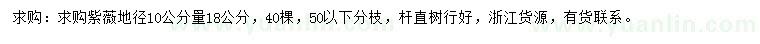求購(gòu)地徑10公分量18公分紫薇
