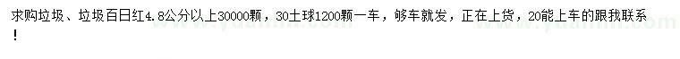 求購4.8公分以上百日紅