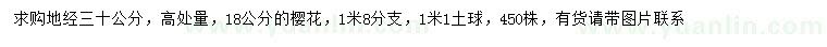 求購地徑30公分量高18公分櫻花