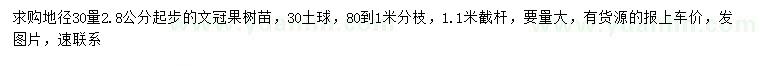 求購(gòu)地徑30量2.8公分起步文冠果