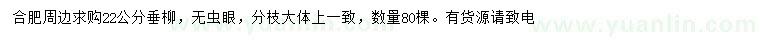 求購(gòu)22公分垂柳