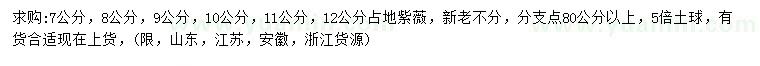 求購(gòu)7-12公分占地紫薇