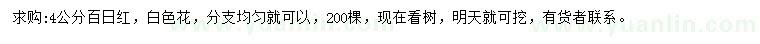 求購(gòu)4公分百日紅
