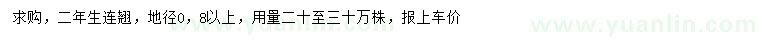 求購(gòu)地徑0.8公分以上連翹