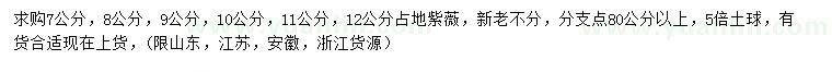 求購7、8、9、10、11、12公分占地紫薇