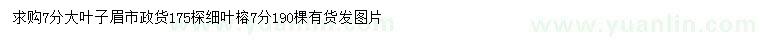 求購7公分細(xì)葉榕