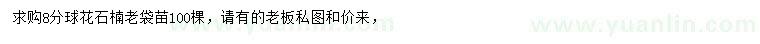 求購花石楠