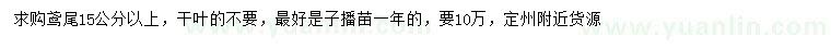 求購15公分以上鳶尾