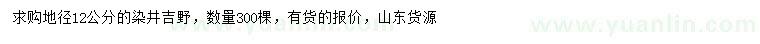 求購(gòu)地徑12公分染井吉野櫻
