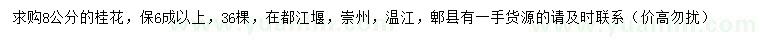 求購8公分桂花