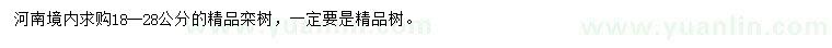 求購(gòu)18-28公分欒樹(shù)