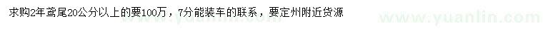 求購20公分以上鳶尾