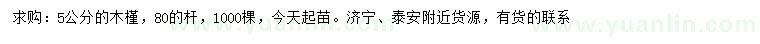 求購5公分木槿