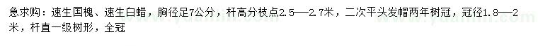 求購(gòu)胸徑7公分速生國(guó)槐