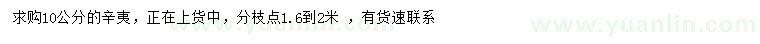 求購10公分辛夷