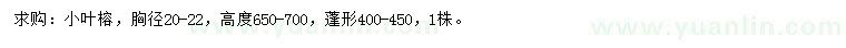 求購胸徑20-22公分小葉榕