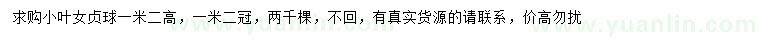 求購(gòu)高1.2米小葉女貞球