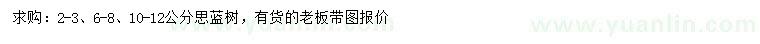 求購2-3、6-8、10-12公分思藍樹