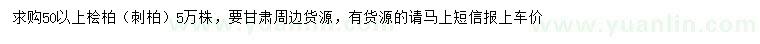 求購50公分以上檜柏