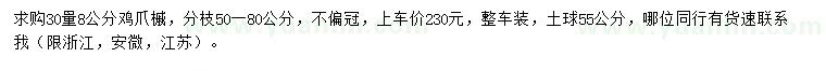 求購30量8公分雞爪槭