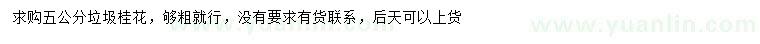 求購5公分垃圾桂花