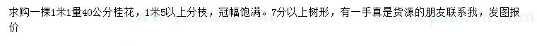 求購(gòu)1.1米量40公分桂花