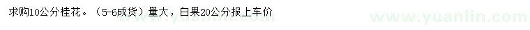 求購(gòu)10公分桂花、20公分白果