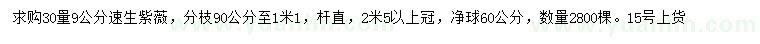 求購30量9公分速生紫薇
