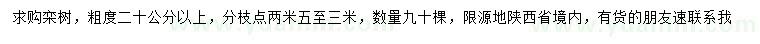 求購(gòu)20公分以上欒樹