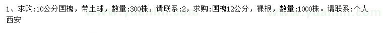 求購10、12公分國槐