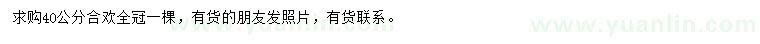 求購40公分合歡