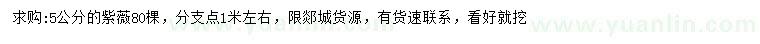 求購(gòu)5公分紫薇