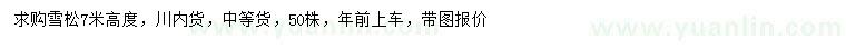 求購7米雪松