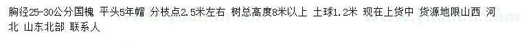 求購胸徑25-30公分國槐