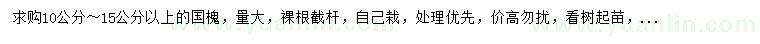 求購10-15公分國槐