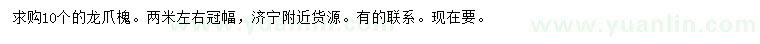 求購(gòu)2米左右冠幅龍爪槐