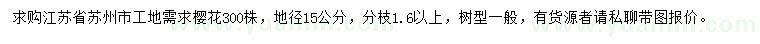 求購地徑15公分櫻花