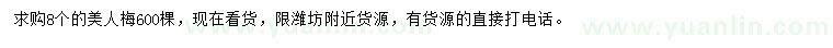 求購(gòu)美人梅