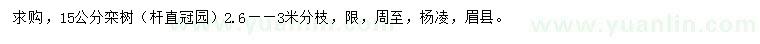 求購15公分欒樹