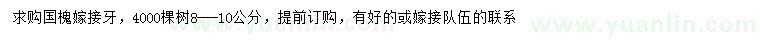 求購8-10公分國槐