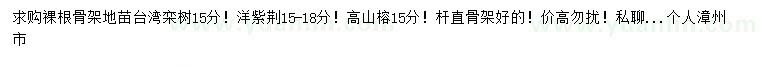 求購臺(tái)灣欒樹、洋紫荊、高山榕