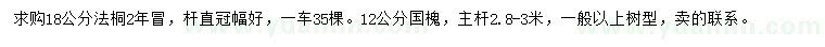 求購(gòu)18公分法桐